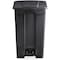 Safco Trash Receptacle, Step-On, 23 Gal, 19-3/4"x16-1/4"x32-1/4", BK SAF9923BL - alternate 2
